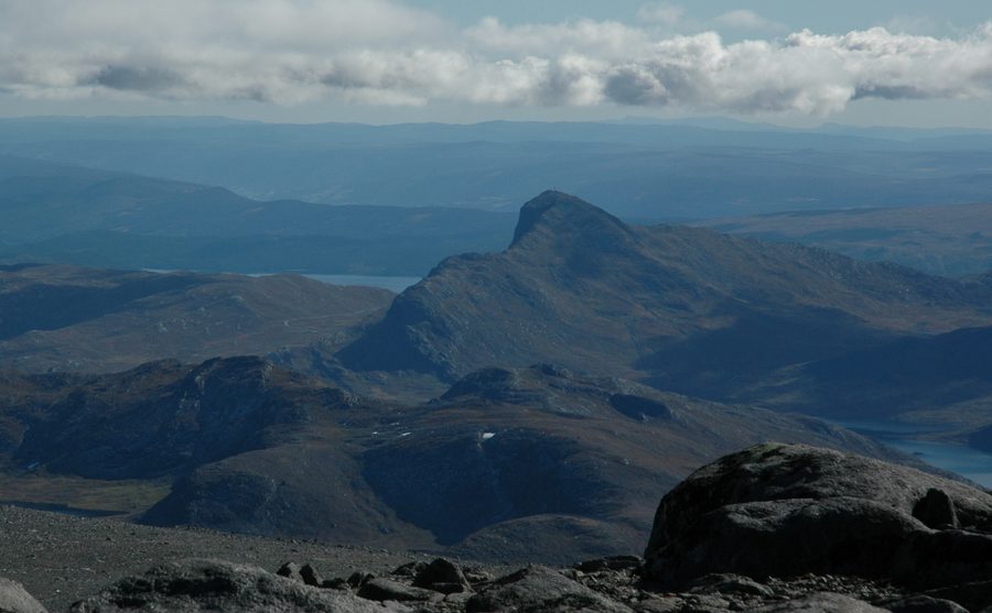 Montagne Bitihorn vue depuis le Rasletind en Norvège