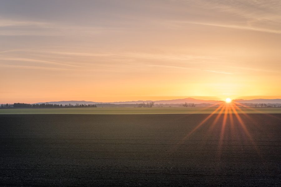 Paysage rural près de Mettenheim en Bavière