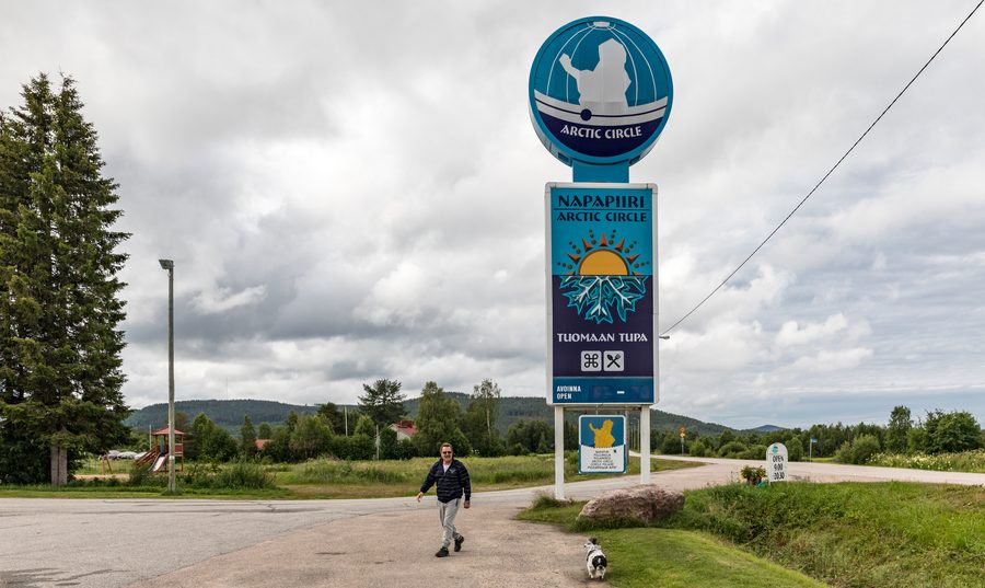 Cercle arctique à Juoksenki, Laponie, Finlande