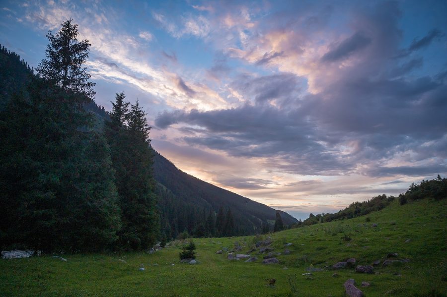 Paysage de montagne près de Karakol