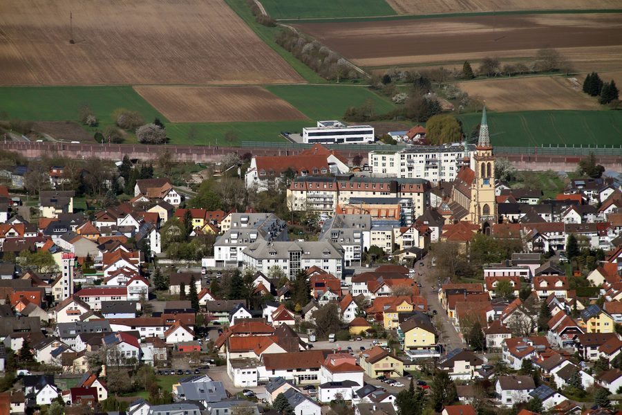 Vue sur Sinzheim depuis la tour Fremersberg