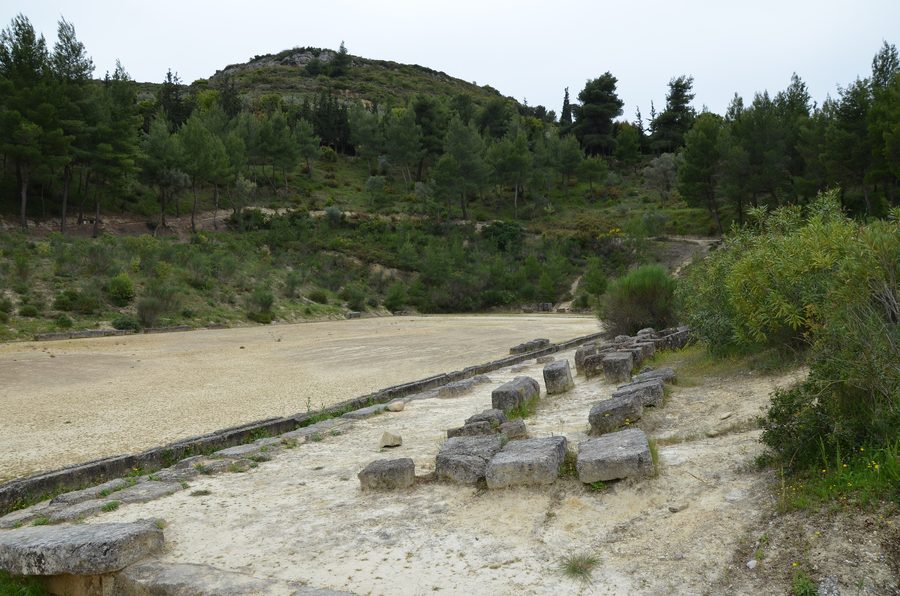 Stade antique de Némée près de Corinthe en Grèce