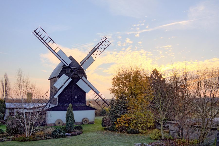 Moulin à vent Berndorfsche Bockwindmühle à Freiroda près de Schkeuditz