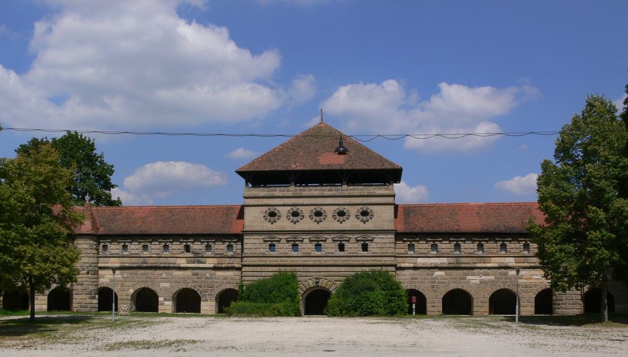 Historischer Innenhof der Festung Lichtenau in Lichtenau (Mittelfranken)