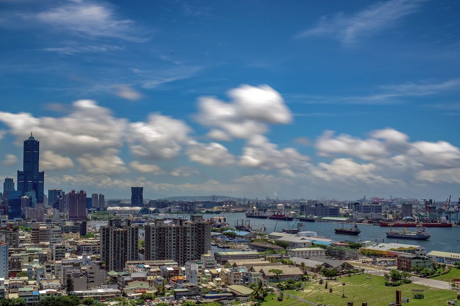 Vue du port de Kaohsiung