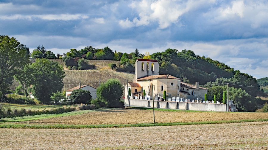 Église Saint-Albin à Prades, Tarn, France