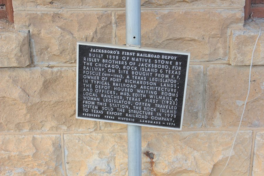 Le premier dépôt ferroviaire de Jacksboro à Jacksboro, Texas
