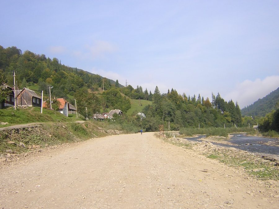 Vue d’Ust-Chorna dans l’oblast de Zakarpattya, Ukraine