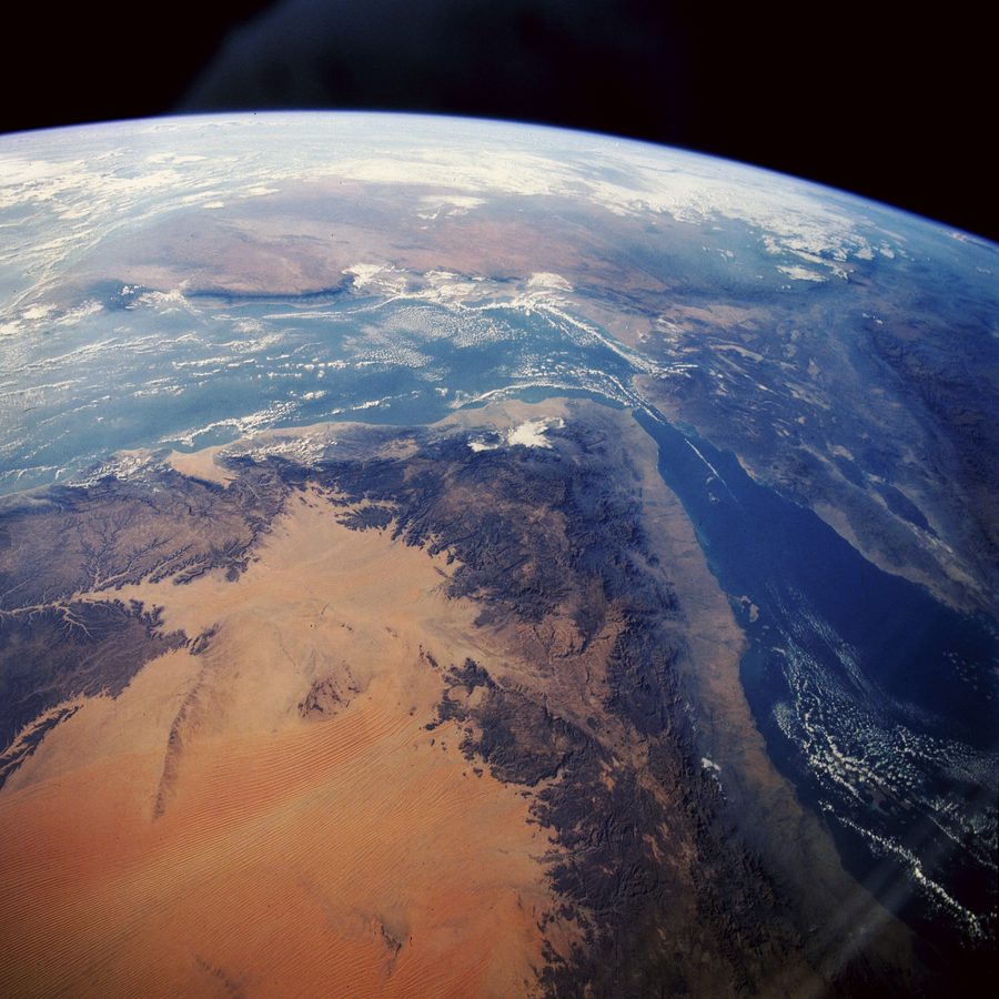 Image satellite du Yémen et de la péninsule sud-ouest arabique