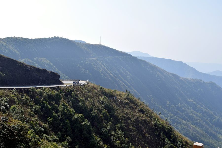 Paysage vallonné près de Shillong au Meghalaya