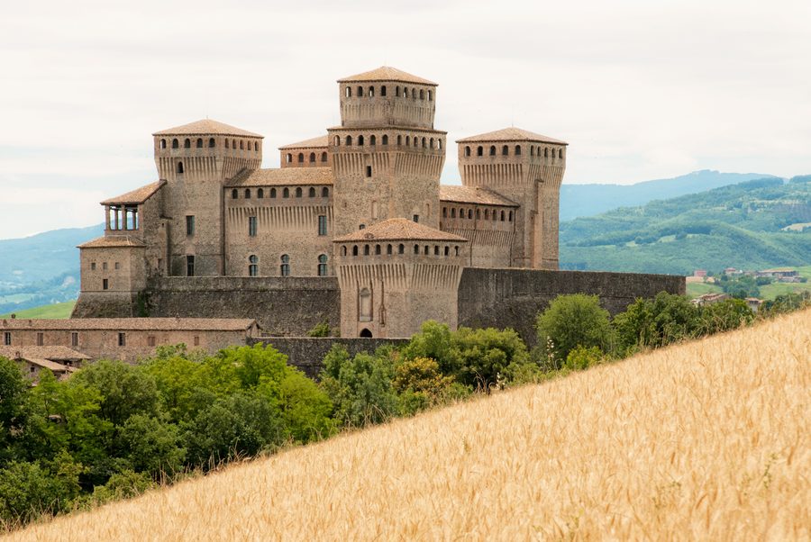 Château de Torrechiara à Langhirano, province de Parme, Émilie-Romagne, Italie