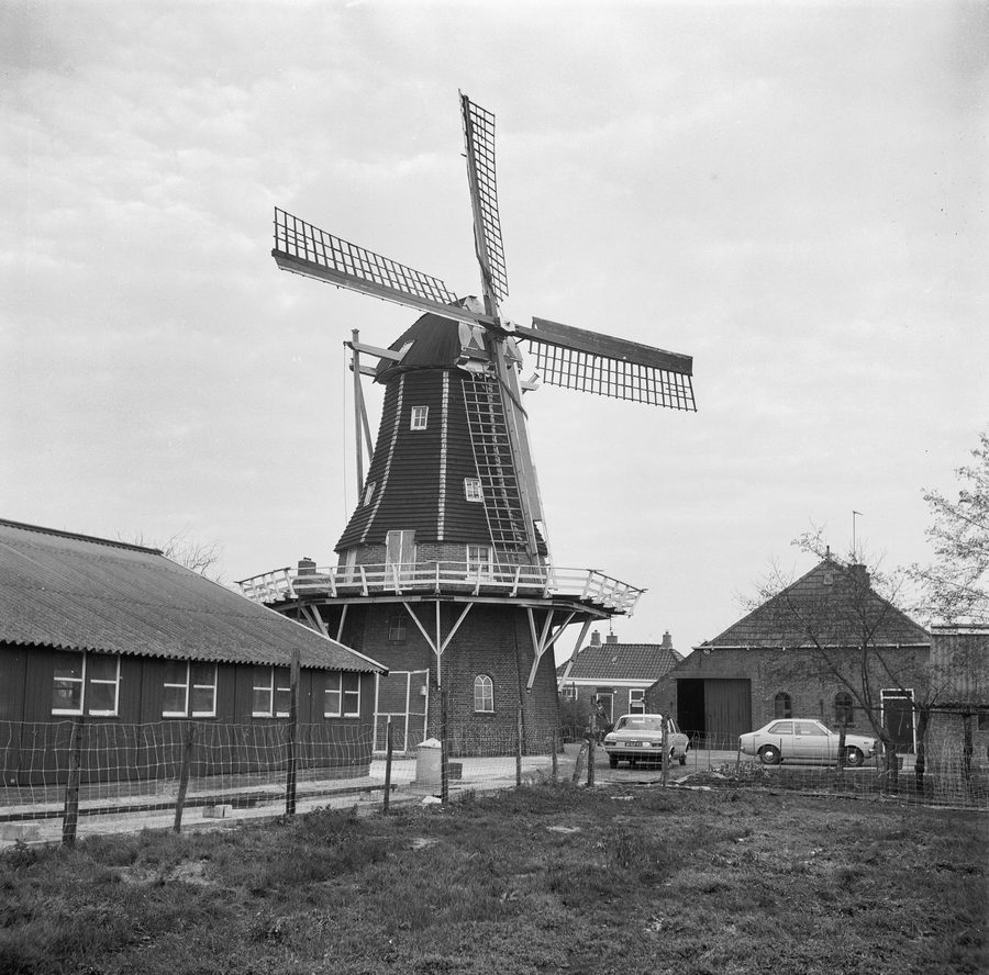 Vue d’ensemble du moulin à grain Windlust à Overschild