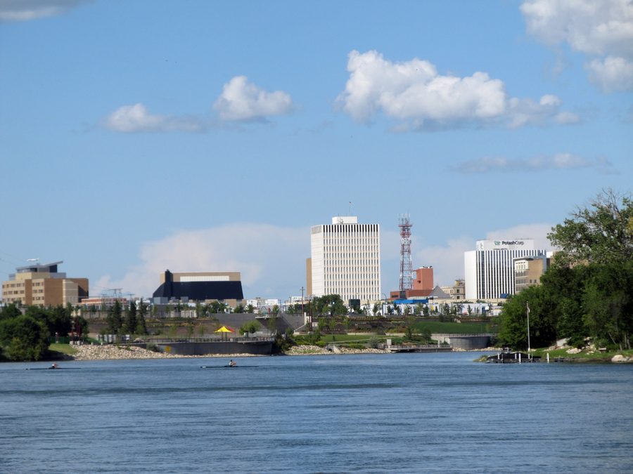 Vue du centre-ville de Saskatoon