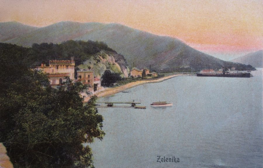 Terminus historique du chemin de fer à voie étroite et le port de Zelenika