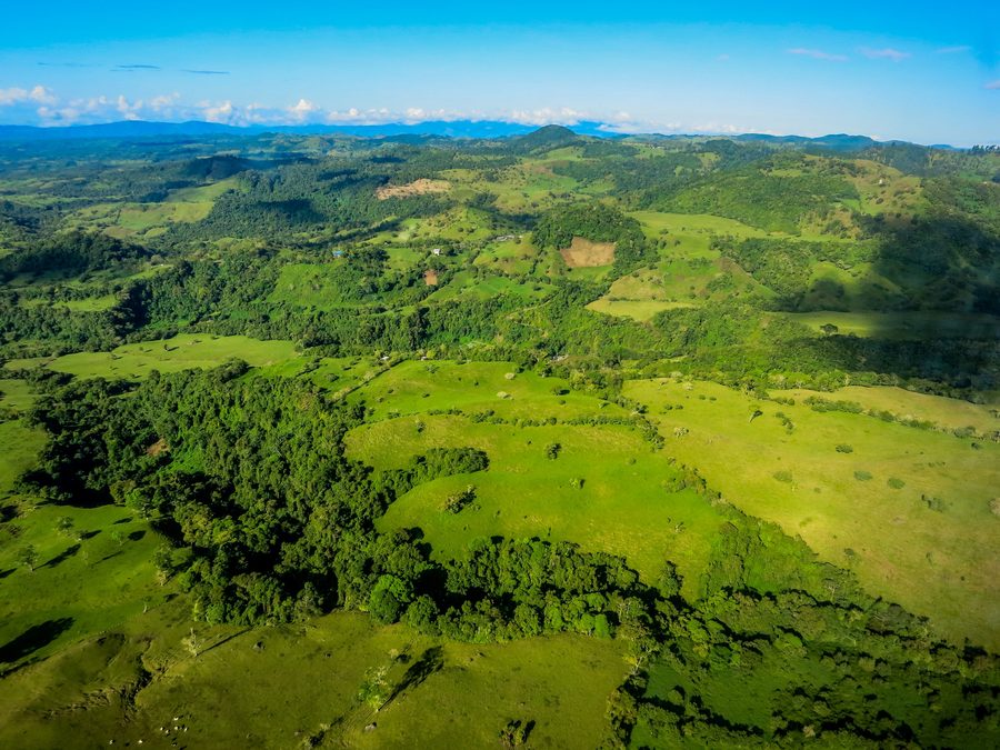 Vue aérienne du paysage autour de Boquete dans la province de Chiriquí