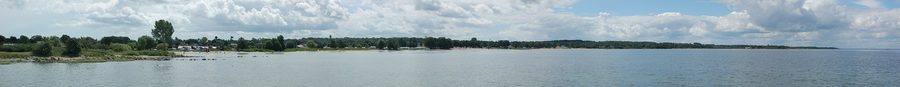 Panorama de la plage de Köpingsvik et du rivage sablonneux sur Öland
