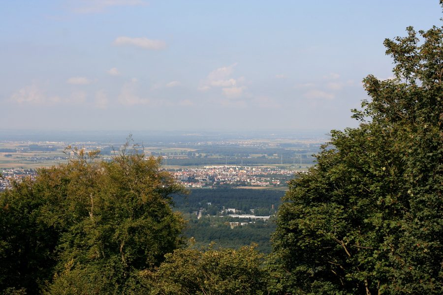 Vue depuis le château de Frankenstein sur Mühltal en Hesse