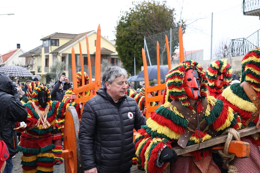Caretos de Podence lors d’une procession traditionnelle
