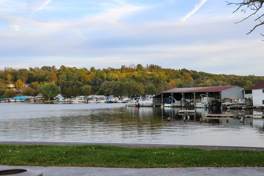 Marina sur le lac Rice à Gores Landing