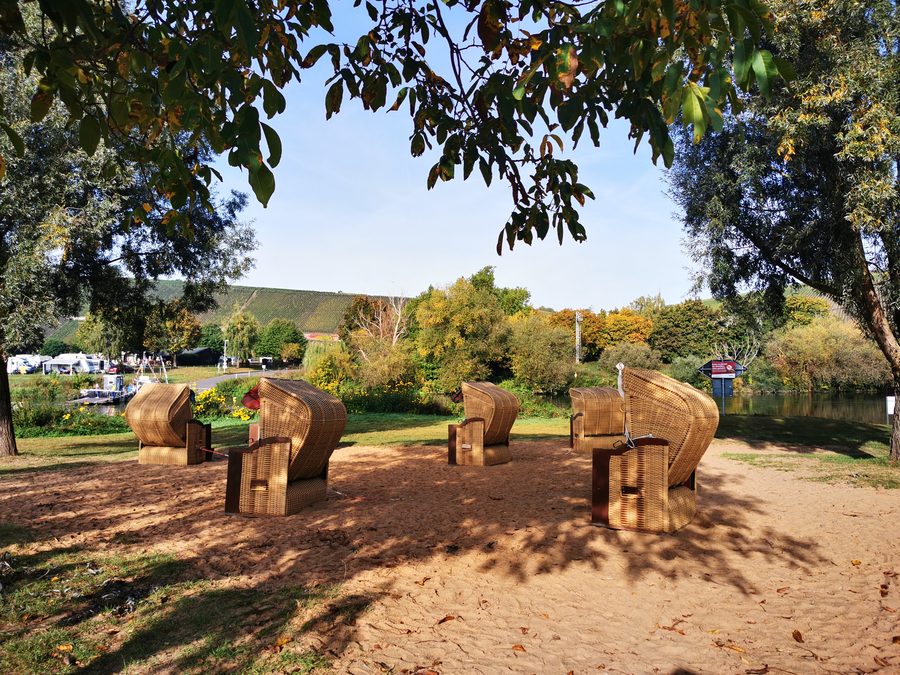 Plage de la Weininsel à Nordheim am Main