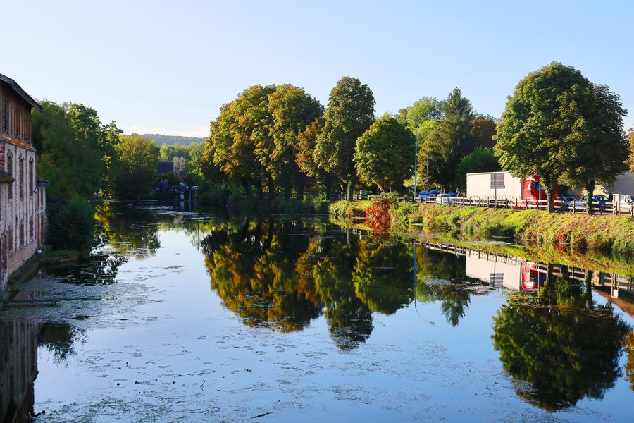 L'Aube à Bar-sur-Aube dans le département de l'Aube