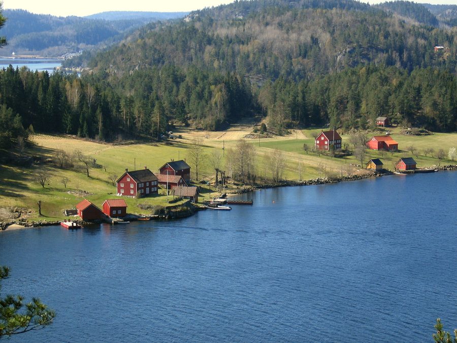 Paysage à Søndeled, Søndeledfjorden