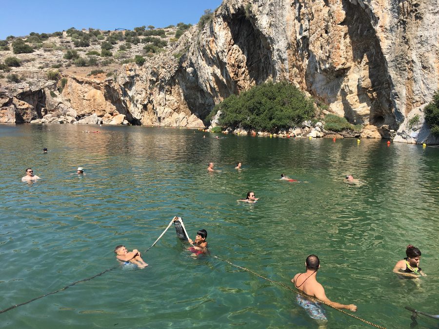 Lac Vouliagmeni près d'Athènes, Grèce