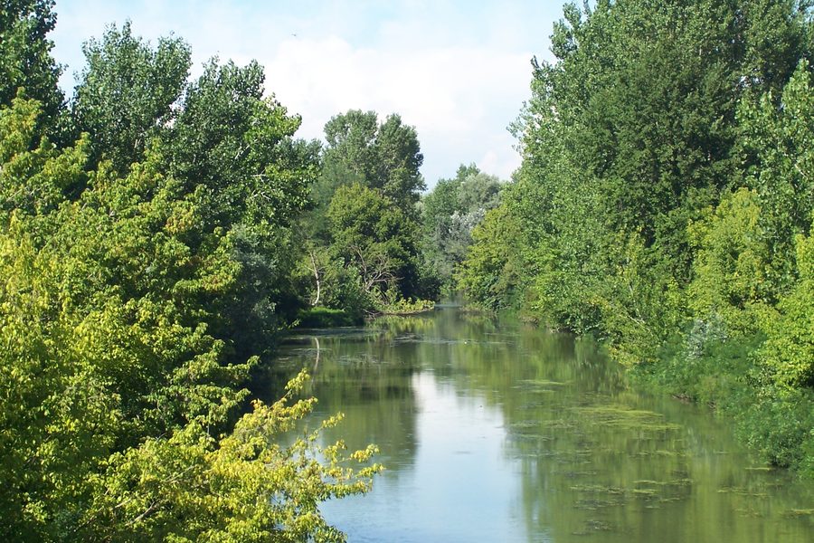 L'Olona inferiore au-dessus de San Zenone al Po dans la province de Pavie