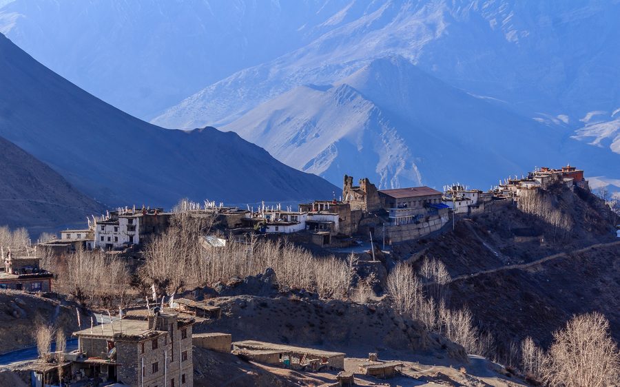 Village de Jharkot dans la région du Dhaulagiri au Népal