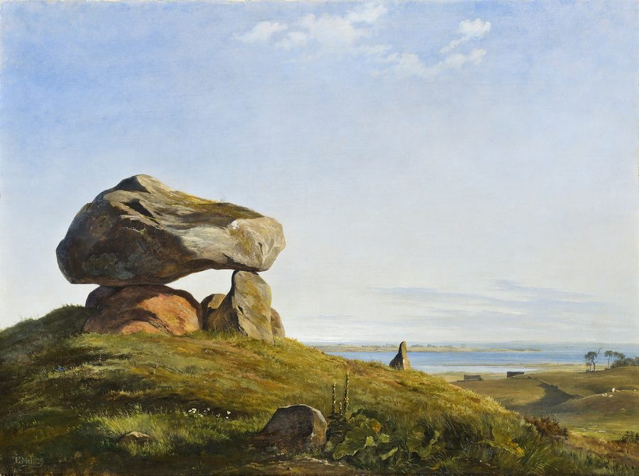 Peinture d’un tumulus de l’Antiquité à Raklev sur Refsnæs