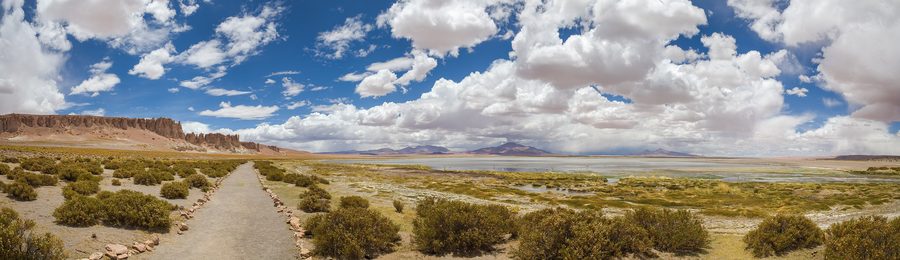 Paysage de sel et de désert dans le nord du Chili