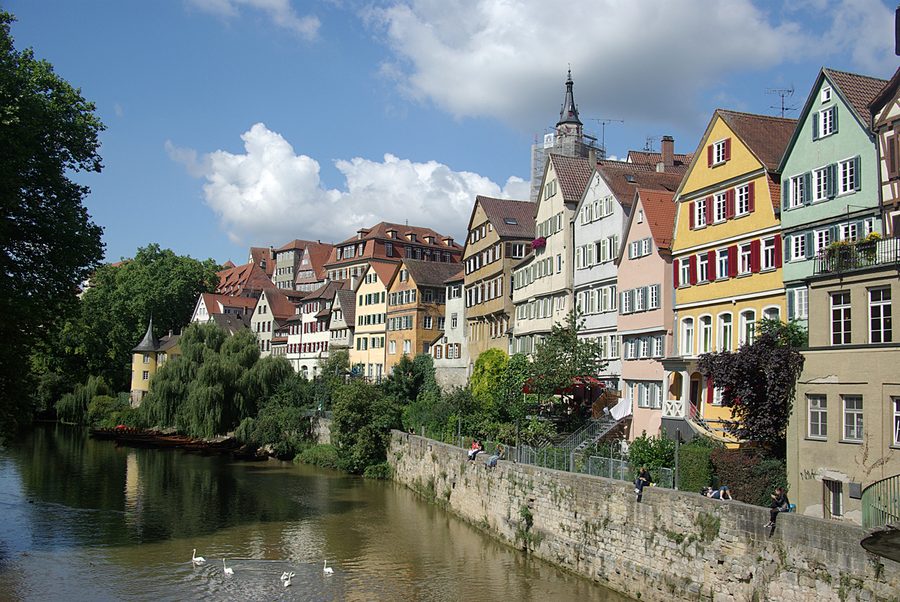 Neckarfront historique de Tübingen au bord du Neckar