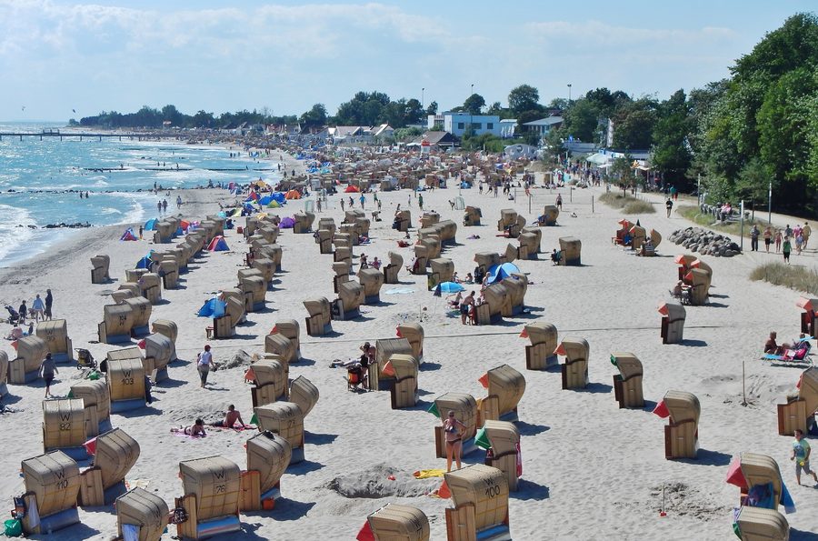Plage près de Kellenhusen au bord de la mer Baltique