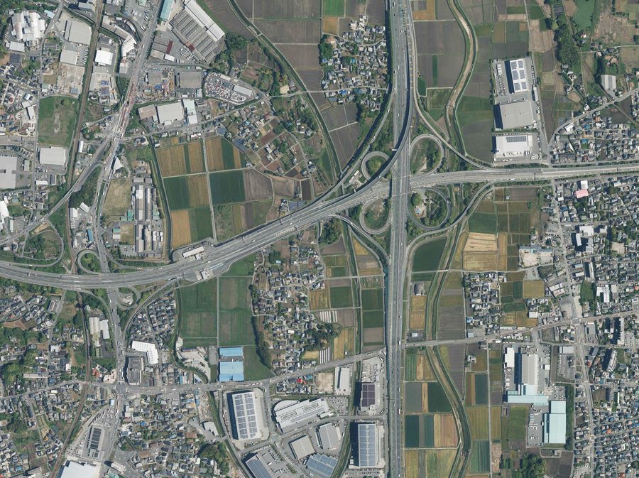 Vue aérienne de Tosu Junction à Tosu, préfecture de Saga