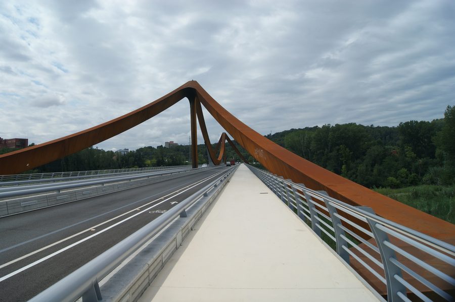 Pont sur le fleuve Ter à Gérone, Catalogne, Espagne