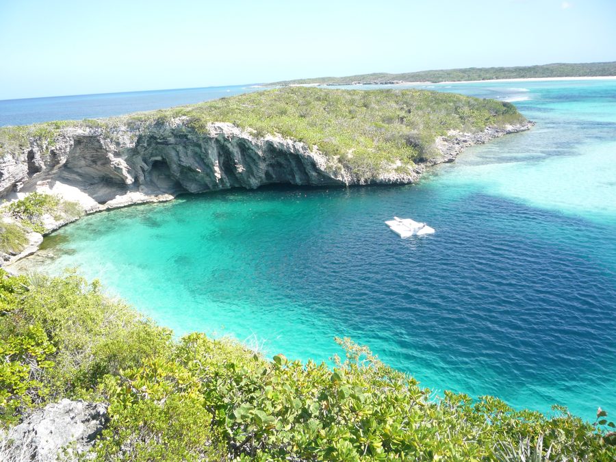 Dean's Blue Hole à Long Island, Bahamas