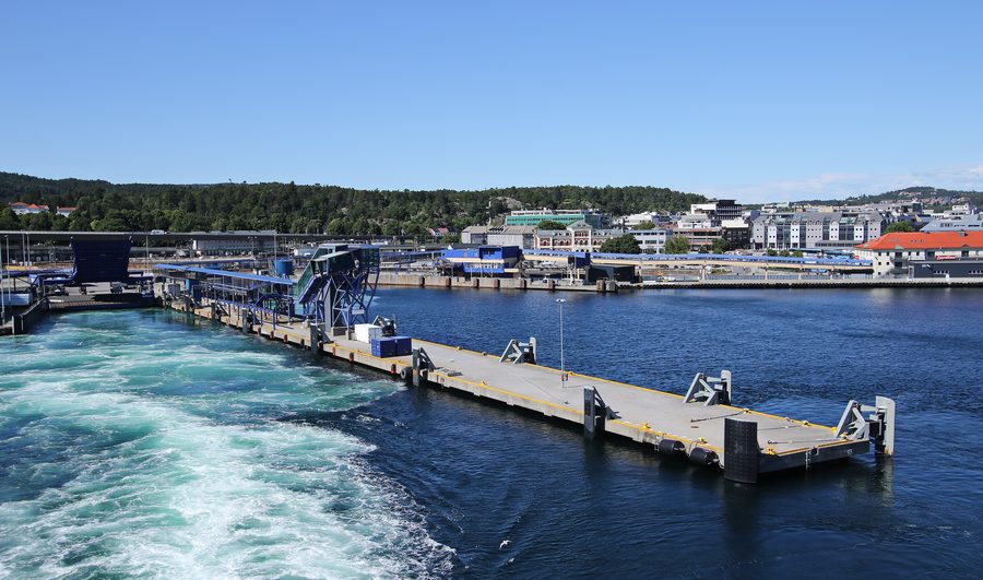 Port de Kristiansand sur la côte sud norvégienne