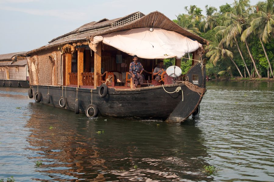 House-boats dans les backwaters du Kerala