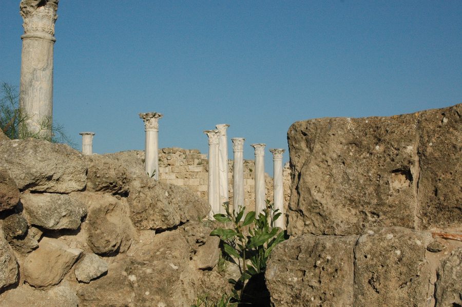 Site antique de ruines de Salamine à Chypre.