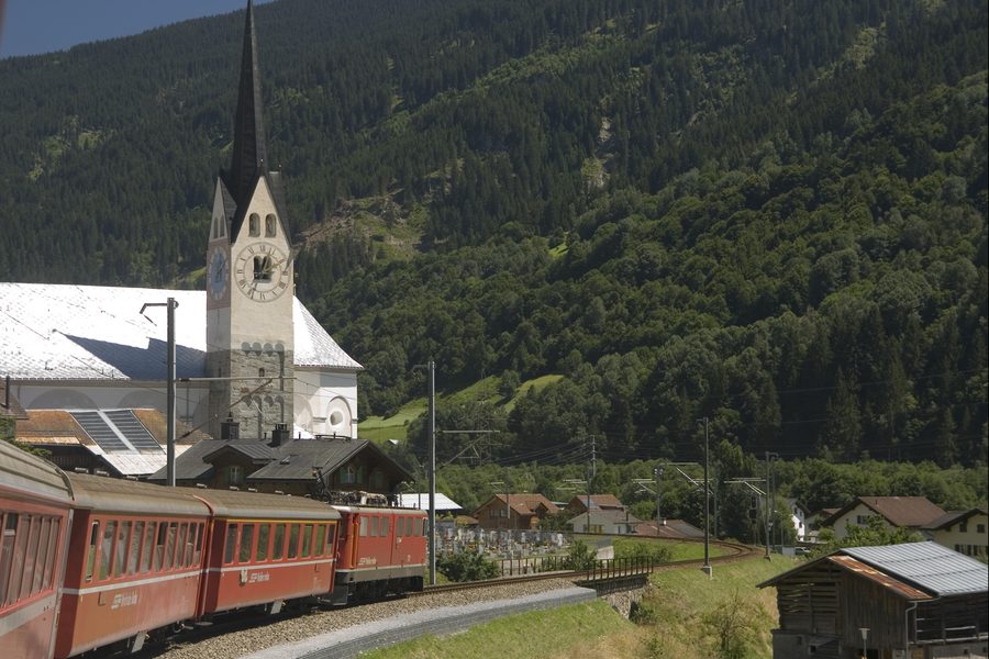Église de Trun dans le canton des Grisons