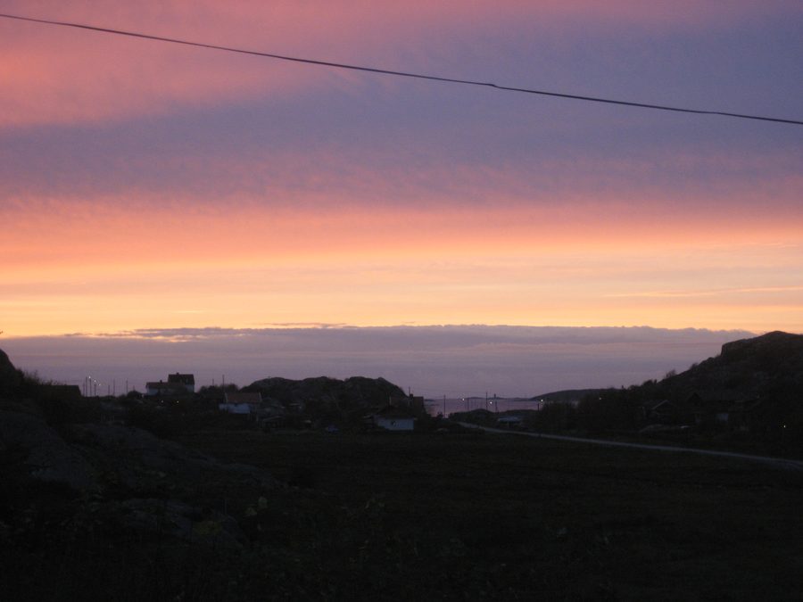 Kovikshamn au coucher du soleil