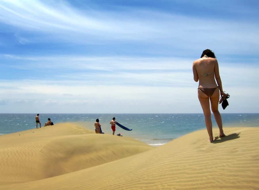 Dunes de Maspalomas sur la côte de Gran Canaria
