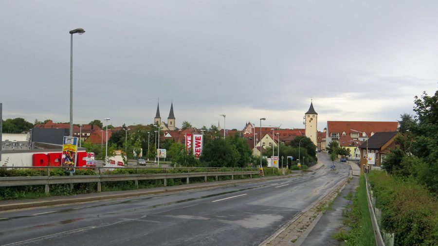 Vieille ville de Haßfurt vue de l’ouest