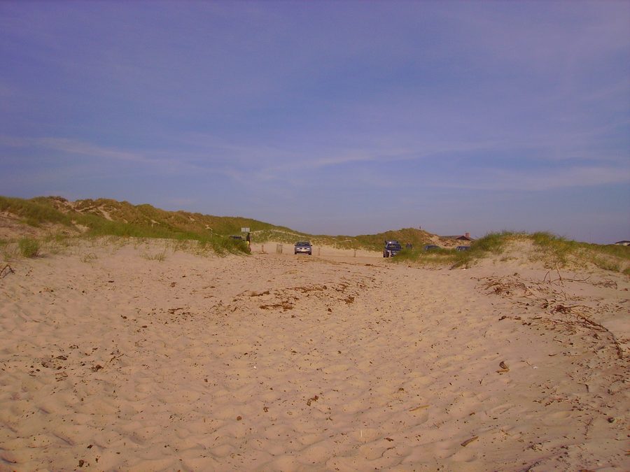 Plage de Henne Strand avec zone de sable et dunes