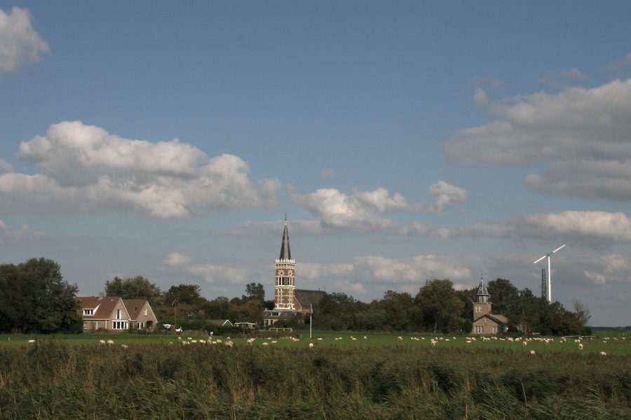 Vue du village de Cornwerd (Koarnwert)
