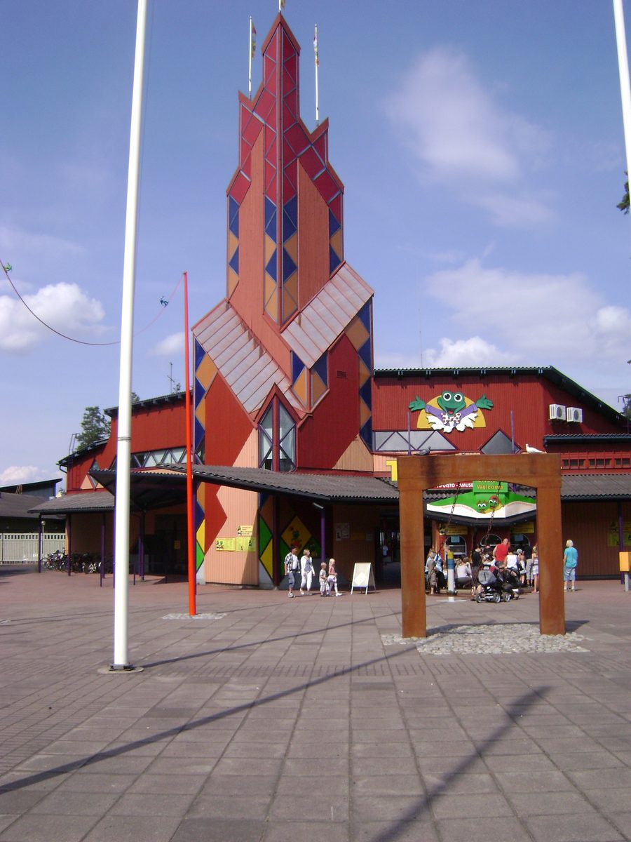 Entrée du parc d’attractions Tykkimäki à Kouvola, en Finlande