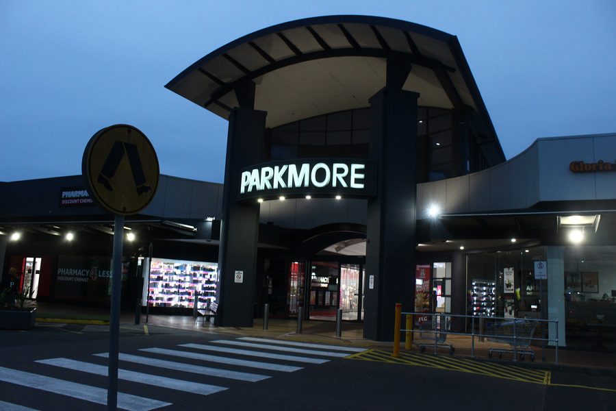 Entrée du centre commercial Parkmore à Keysborough