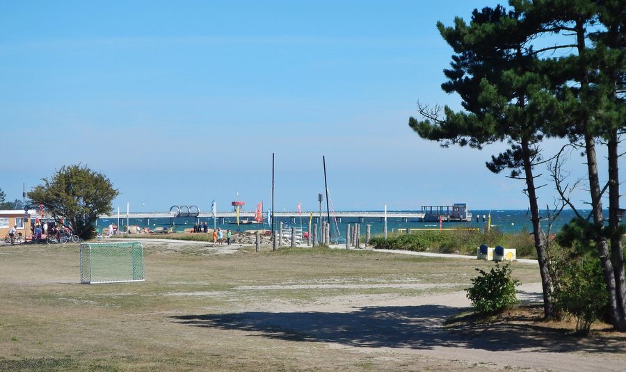 Jetée de Kellenhusen au bord de la mer Baltique