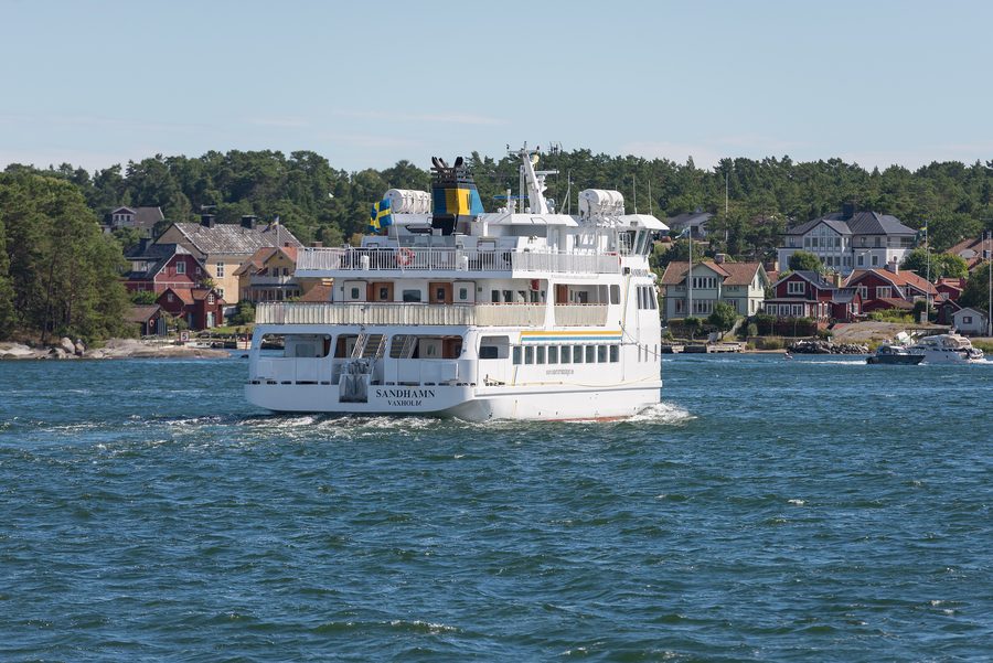 MS Sandhamn arrivant à Sandhamn dans l’archipel de Stockholm