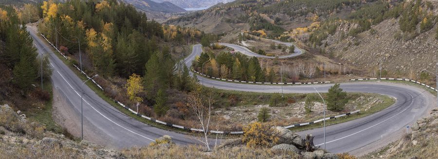 Vue panoramique dans le parc national de Bayanaul